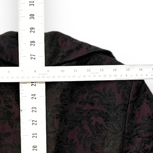 TAHARI Vintage With Tags Burgundy and Black Lined‎ Blazer Wm Sz 8 - Picture 9 of 9